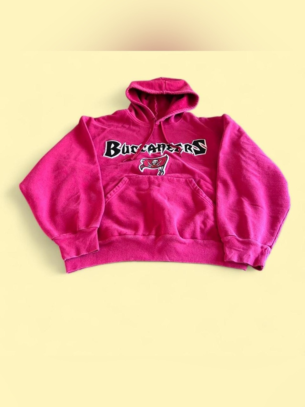 Vintage Tampa Bay Buccaneers Hoodie Red Made in USA Oversized M Majestic